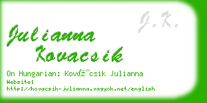 julianna kovacsik business card